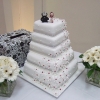 Flower Waterfall Wedding Cake