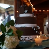 Beautiful Chocolate Brown and Delicate Blue Wedding Cake