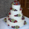 Frosted Fruit Wedding Cake