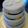 White Chocolate Monogrammed Wedding Cake