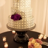 Silver Dotted Wedding Cake