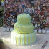 Yellow and Green Wedding Cake