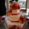 Geometric Shapes with Roses Cake