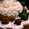 Big Strawberry Cupcake Cake