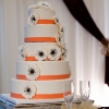 Orange and White ‘Double Happiness’ Cake with Anemones