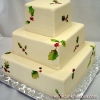 Holly Themed Wedding Cake