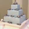 Silver Pinecone Wedding Cake