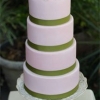 Pink and Sage Green Graduated Layer Wedding Cake