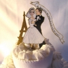 Cake Topper Friday: Vintage Handpainted Fred Astaire and Audrey Hepburn Cake Topper