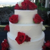 Red and White Roses Cake