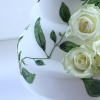 Hand Painted Roses Wedding Cake