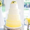 Yellow Ombre Buttercream Wedding Cake