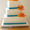 Orange Spring Tiger Lily Wedding Cake