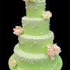 Peony Pearl Wedding Cake