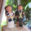 Cake Topper Friday:  Soccer-Loving Bride and Fishing-Loving Groom Custom Cake Toppers