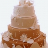 Sand Colored Ombre Seashell Cake