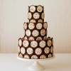 Cookie-Trimmed Chocolate Wedding Cake