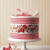 Double Height Flowered Red Velvet Cake