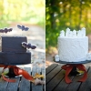 Halloween Wedding and Groom Cakes