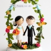 Caketopper Friday:  Sweet Bride and Groom Under an Arch
