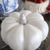 Silver and White Pumpkin Wedding Cake