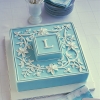 Royal Icing Monogram Wedding Cake