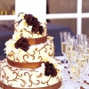 Chocolate Scrollwork Wedding Cake