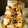 Autumn Leaves Wedding Cake