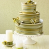 Striped Green Wedding Cake