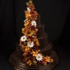 Chocolate Wedding Cake with Sugar Flowers