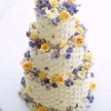 Wedding Cake with Crystallized Flowers