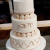 Wedding Cake with Sand Dollars