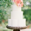 Wedding Cake with Peach Roses