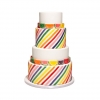 Rainbow Wedding Cake with Fruit Slices