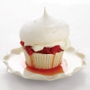 Strawberry Meringue Wedding Cupcake