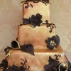 Orange Wedding Cake with Chocolate Flowers
