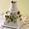 Modern Wedding Cake with Sugar Flowers