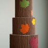 Tree Trunk Wedding Cake with Leaves