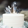 White Wedding Cake with Shells