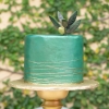 Green Metallic Wedding Cake