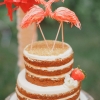 Flamingo Wedding Cake Topper