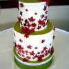 Green and Red Wedding Cake