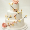 Wedding Cake with Spring Flowers