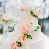Spring-Inspired Wedding Cake with Fresh Flowers