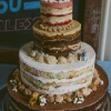 Multi-Tier Unfrosted Wedding Cake