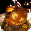 Happy Halloween Jack-o-Lantern Wedding Cake