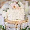 One-Tier Rose Wedding Cake