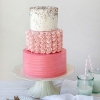 Pink Wedding Cake with Sprinkles