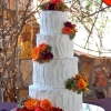 Fall Wedding Cake with Fresh Flowers