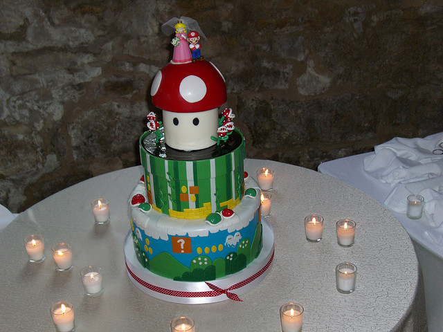 Mario Brothers Wedding Cake All you 70 s and 80 s babies are gonna love 